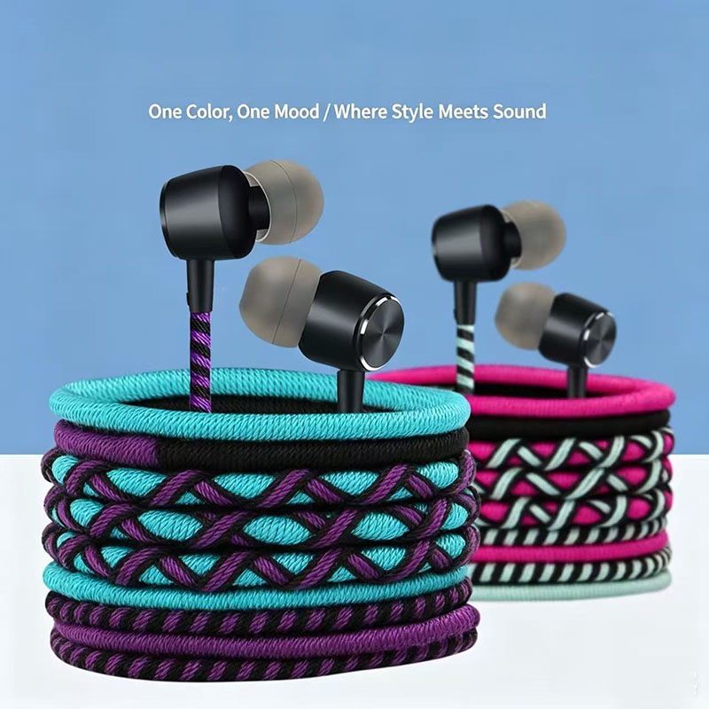 Audiophile Headphone Wired - Geflochtener Kabelgebundener Kopfhörer 3,5mm In-Ear-Kopfhörer mit