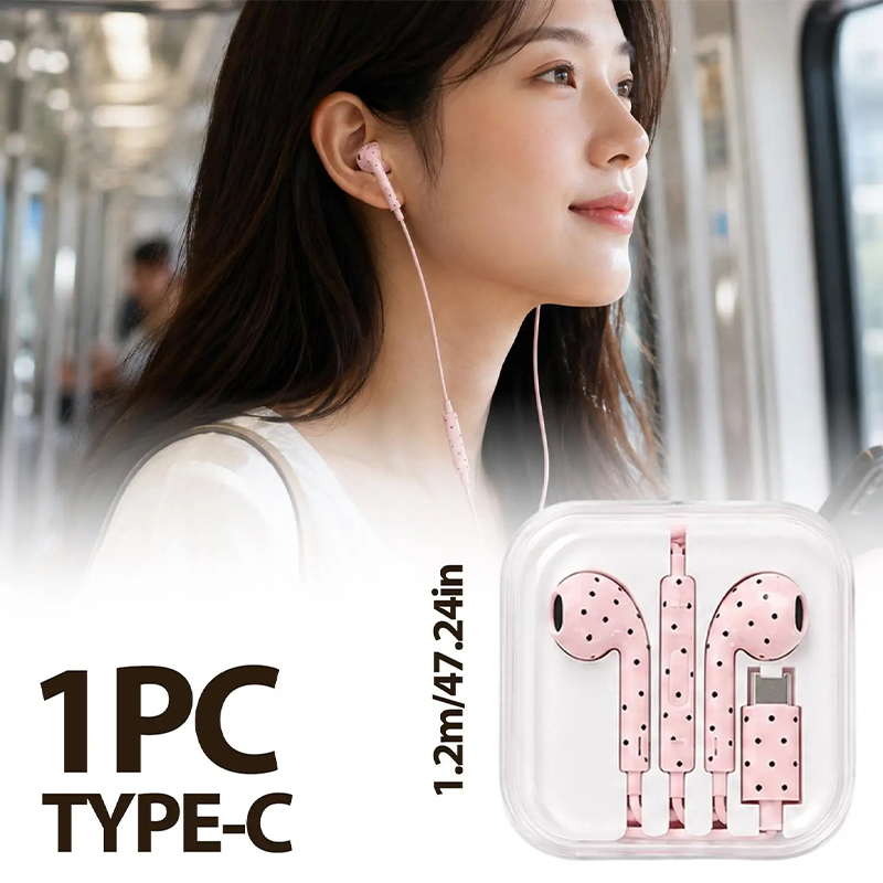 Niedliche Polka-Dot-Stern-Typ- – Usb C Earphone Bewertung und Preis